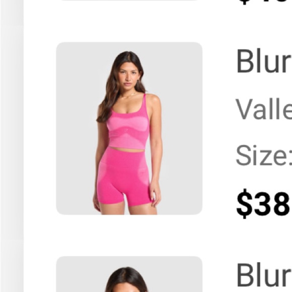 Gymshark Blur Seamless Pink Cami